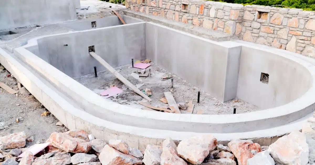New pool construction Western Cape