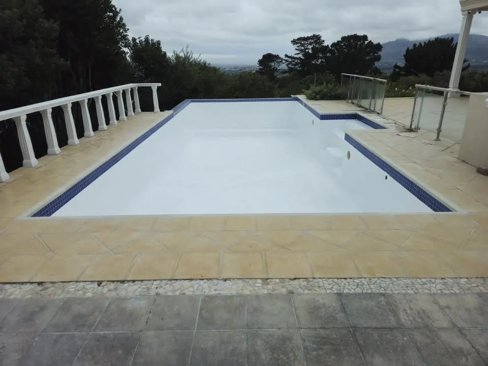 Hillside pool resurfacing, finished