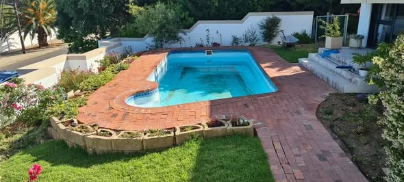 Pool surround makeover: Before