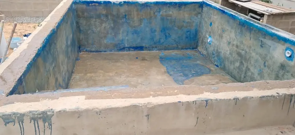 Small pool reline: Stripped back
